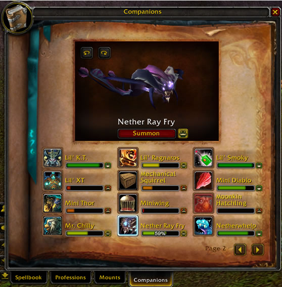 WoW Companion Loyalty UI